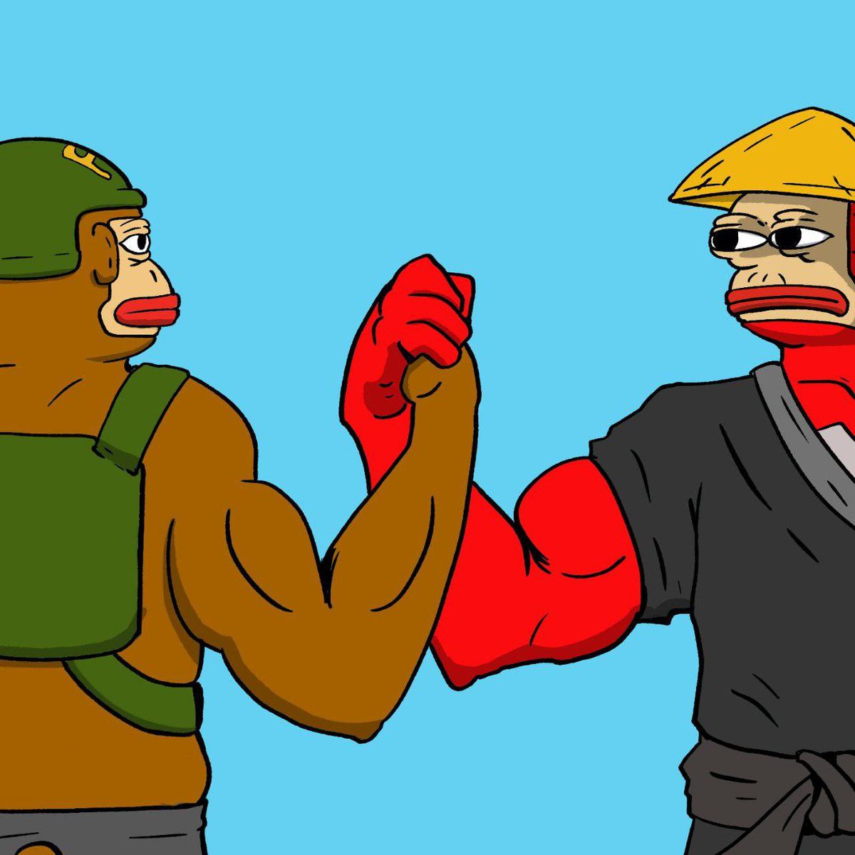 Two Ponkei locking arms